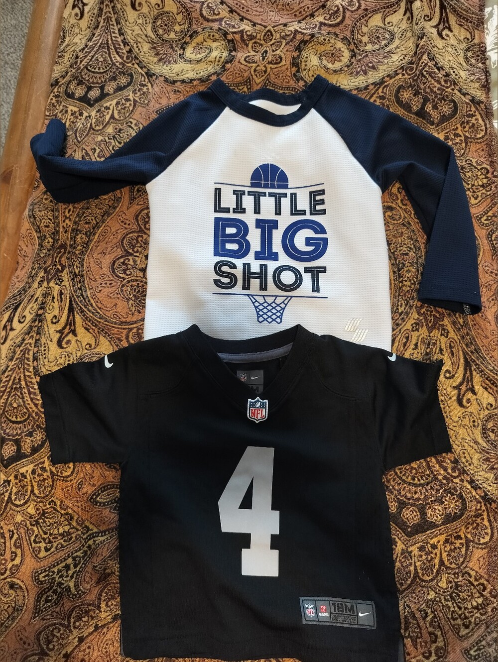 Toddler Boys Sports Clothing Bundle (Size 18M & 2T) - Nike NFL Raiders & Basketb